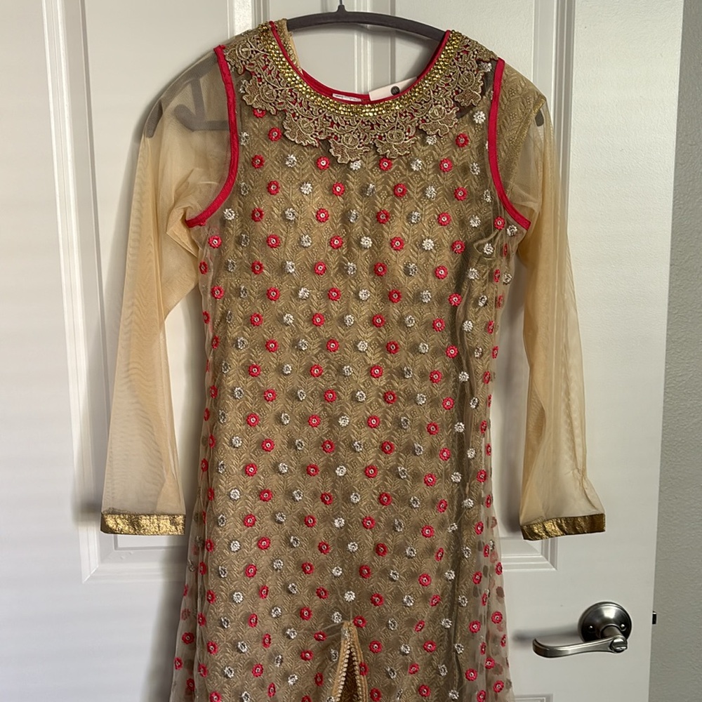 Manjeet collection golden salwar suit